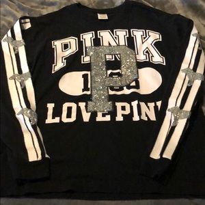 BLING PINK Dog Long Sleeve Tee Large